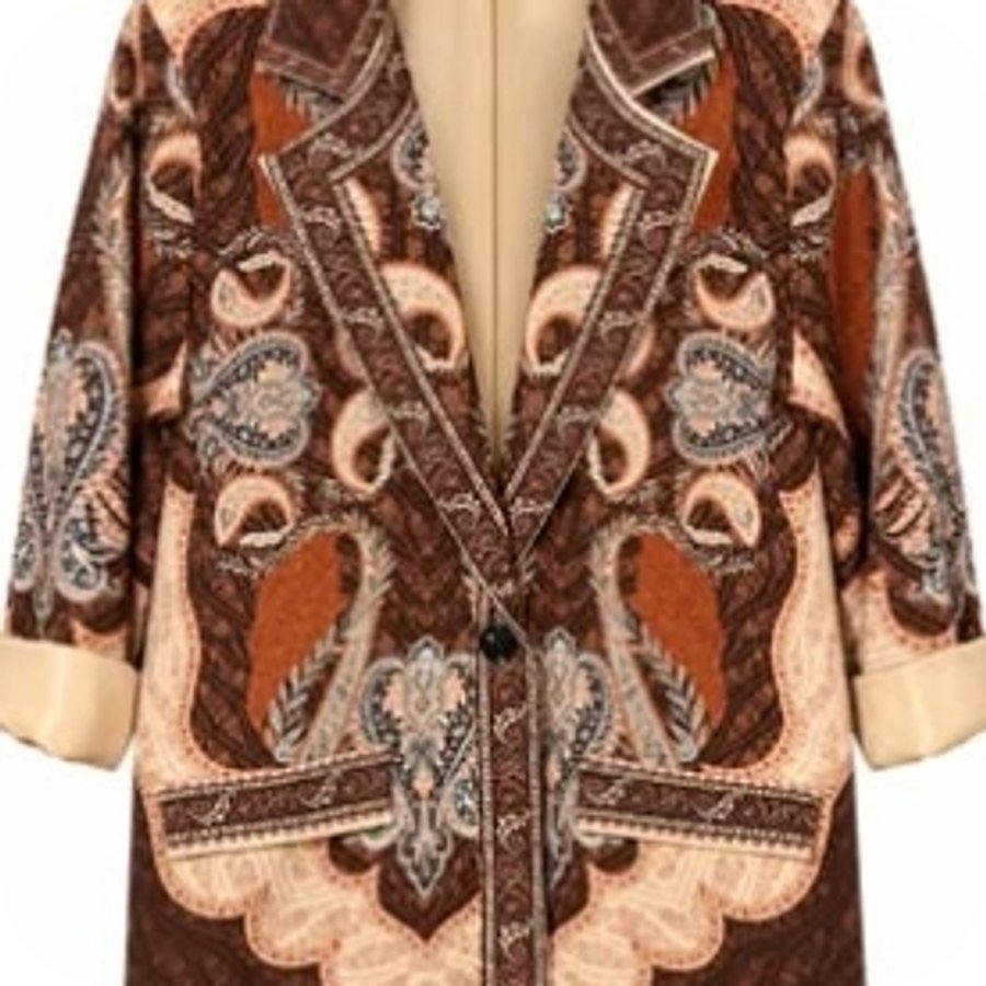 Blazer estampado marrón