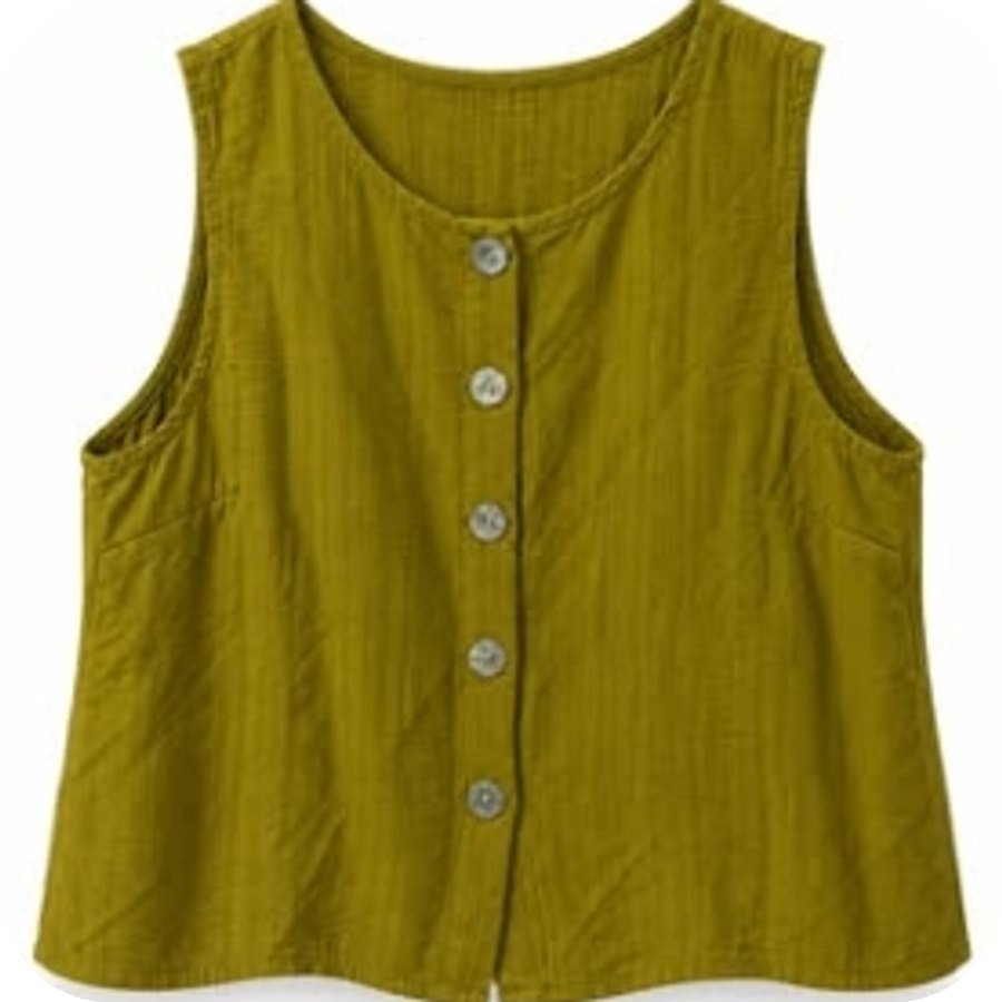 Chaleco verde oliva con botones