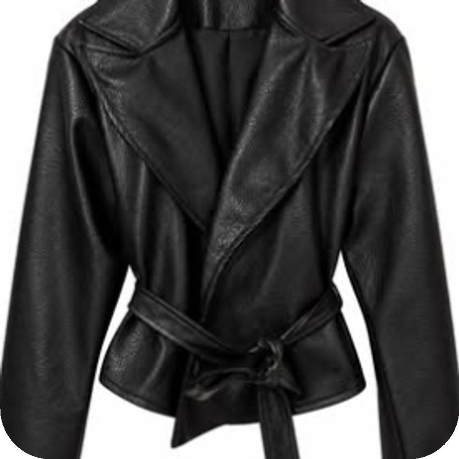 Chaqueta polipiel negra