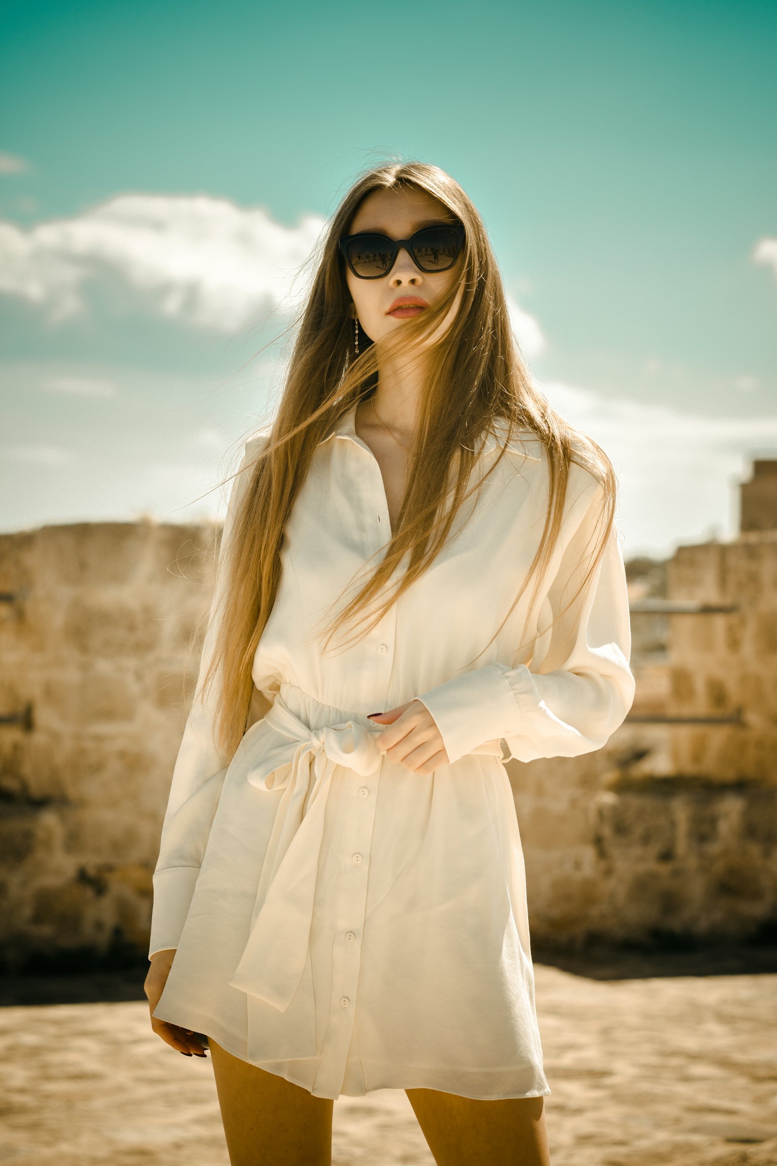 Vestido camisero.